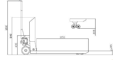 Obrázek k výrobku 4519 - Paletový vozík s váhou PVV71-7N-M nerezový do 2.200kg